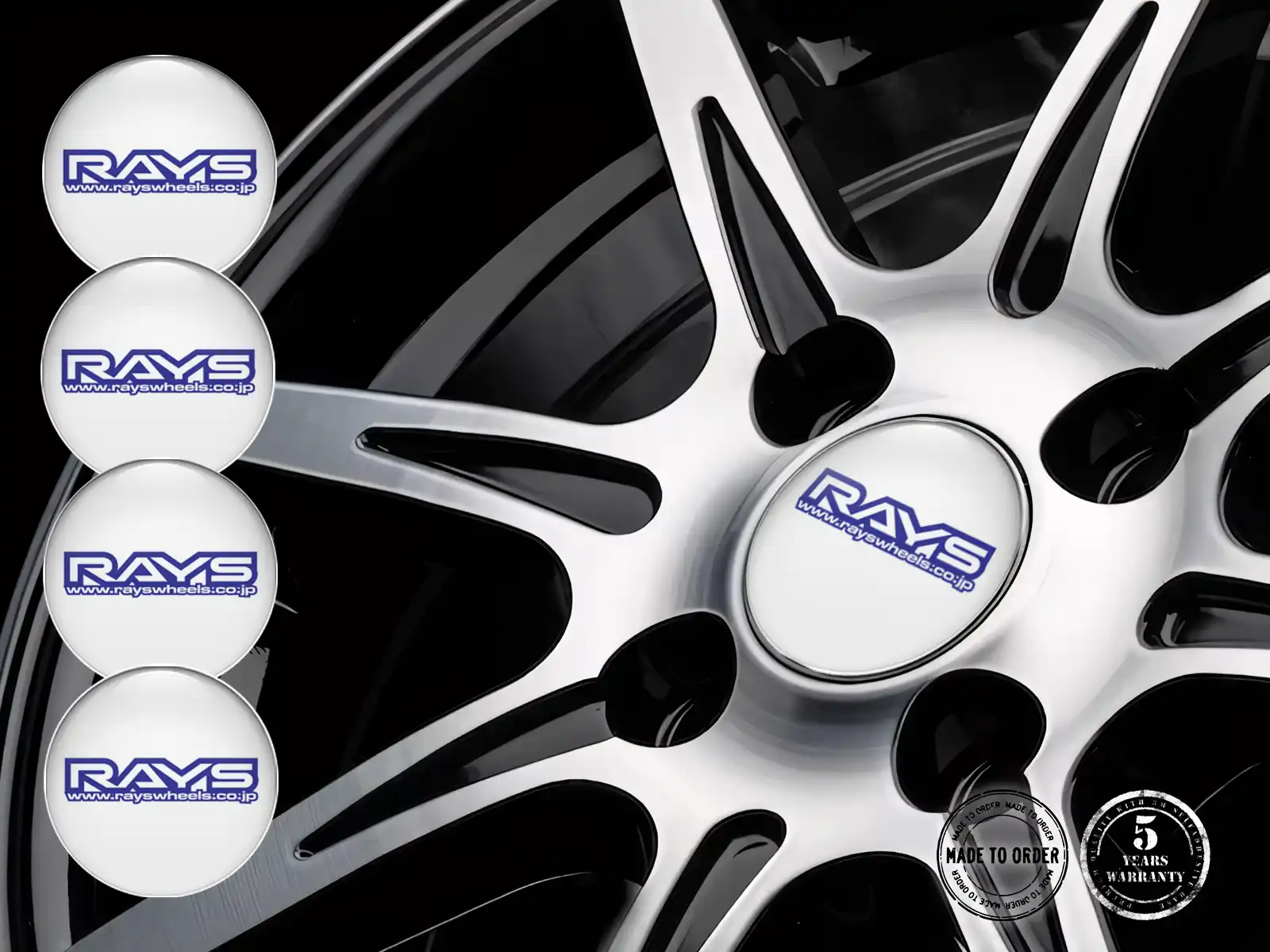 Rays Gewölbte Emblem Version Felgensticker für Autos
